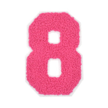 Load image into Gallery viewer, Varsity Numbers Candy Pink Chenille & White Felt