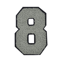 Load image into Gallery viewer, Varsity Numbers Grey Chenille & Black Felt