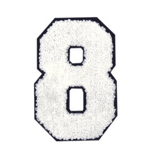 Load image into Gallery viewer, Varsity Numbers White Chenille & Black Felt