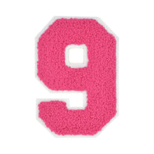 Load image into Gallery viewer, Varsity Numbers Candy Pink Chenille & White Felt