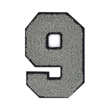 Load image into Gallery viewer, Varsity Numbers Grey Chenille & Black Felt