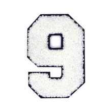 Load image into Gallery viewer, Varsity Numbers White Chenille & Black Felt