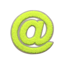 Load image into Gallery viewer, Varsity Letter Symbol Email @ Sign 4.4 inch Chenille Patch
