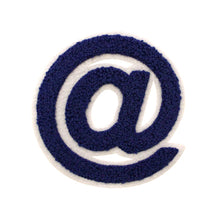 Load image into Gallery viewer, Varsity Letter Symbol Email @ Sign 4.4 inch Chenille Patch