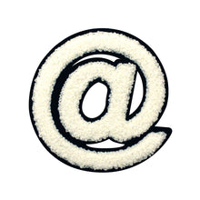 Load image into Gallery viewer, Varsity Letter Symbol Email @ Sign 4.4 inch Chenille Patch
