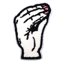 Load image into Gallery viewer, Italian Hand Pinched Fingers Gesture in Multicolor Chenille Patch
