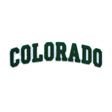 Load image into Gallery viewer, Varsity State Name Colorado in Multicolor Chenille Patch
