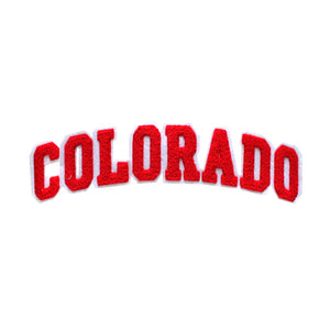 Varsity State Name Colorado in Multicolor Chenille Patch