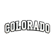 Load image into Gallery viewer, Varsity State Name Colorado in Multicolor Chenille Patch
