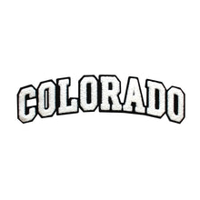 Load image into Gallery viewer, Varsity State Name Colorado in Multicolor Chenille Patch