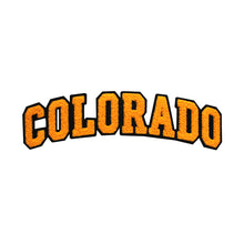 Load image into Gallery viewer, Varsity State Name Colorado in Multicolor Chenille Patch