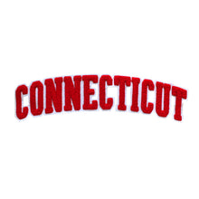 Load image into Gallery viewer, Varsity State Name Connecticut in Multicolor Chenille Patch