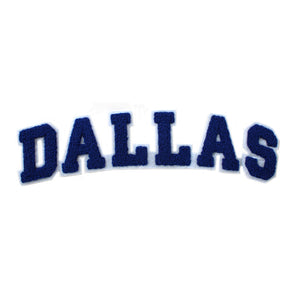 Varsity City Name Dallas in Multicolor Chenille Patch