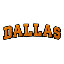 Load image into Gallery viewer, Varsity City Name Dallas in Multicolor Chenille Patch