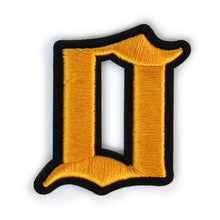 Load image into Gallery viewer, 3D Old English Roman Font Number 0 to 9 Size 2, 3 inches Yellow Embroidery Patch