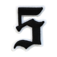Load image into Gallery viewer, 3D Old English Roman Font Number 0 to 9 Size 2, 3 inches Black Embroidery Patch