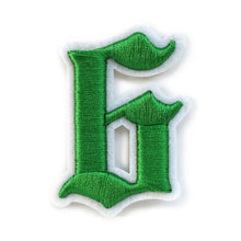 Load image into Gallery viewer, 3D Old English Roman Font Number 0 to 9 Size 2, 3 inches Green Embroidery Patch