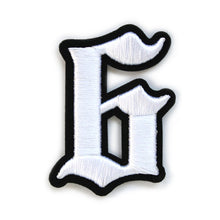 Load image into Gallery viewer, 3D Old English Roman Font Number 0 to 9 Size 2, 3 inches White Embroidery Patch