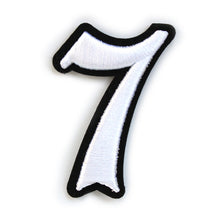 Load image into Gallery viewer, 3D Old English Roman Font Number 0 to 9 Size 2, 3 inches White Embroidery Patch