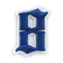 Load image into Gallery viewer, 3D Old English Roman Font Number 0 to 9 Size 2, 3 inches Royal Blue Embroidery Patch