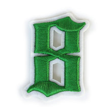 Load image into Gallery viewer, 3D Old English Roman Font Number 0 to 9 Size 2, 3 inches Green Embroidery Patch
