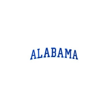 Load image into Gallery viewer, Varsity State Name Alabama in Multicolor Embroidery Patch
