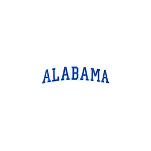 Varsity State Name Alabama in Multicolor Embroidery Patch