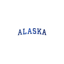 Load image into Gallery viewer, Varsity State Name Alaska in Multicolor Embroidery Patch