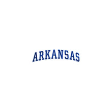 Load image into Gallery viewer, Varsity State Name Arkansas in Multicolor Embroidery Patch