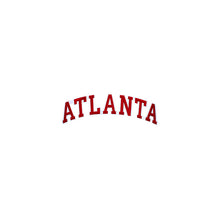 Load image into Gallery viewer, Varsity State Name Atlanta in Multicolor Embroidery Patch