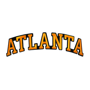 Varsity State Name Atlanta in Multicolor Embroidery Patch