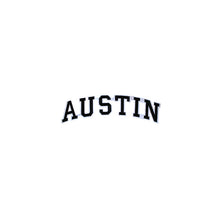 Load image into Gallery viewer, Varsity City Name Austin in Multicolor Embroidery Patch