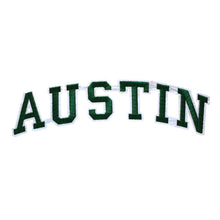 Load image into Gallery viewer, Varsity City Name Austin in Multicolor Embroidery Patch