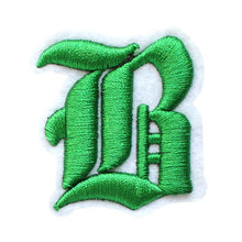 Load image into Gallery viewer, 3D Old English Roman Font Alphabets A To Z Size 3 Inches Green Embroidery Patch