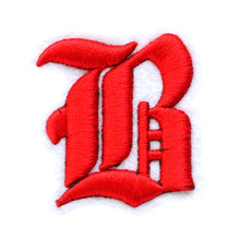 Load image into Gallery viewer, 3D Old English Roman Font Alphabets A To Z Size 3 Inches Red Embroidery Patch