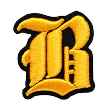 Load image into Gallery viewer, 3D Old English Roman Font Alphabets A To Z Size 3 Inches Yellow Embroidery Patch