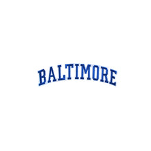 Load image into Gallery viewer, Varsity City Name Baltimore in Multicolor Embroidery Patch