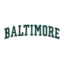 Load image into Gallery viewer, Varsity City Name Baltimore in Multicolor Embroidery Patch