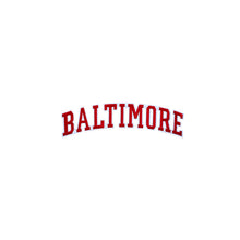 Load image into Gallery viewer, Varsity City Name Baltimore in Multicolor Embroidery Patch