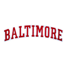 Load image into Gallery viewer, Varsity City Name Baltimore in Multicolor Embroidery Patch
