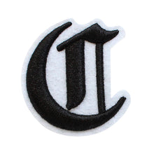 Load image into Gallery viewer, 3D Old English Roman Font Alphabets A To Z Size 2 Inches Black Embroidery Patch