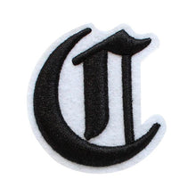 Load image into Gallery viewer, 3D Old English Roman Font Alphabets A To Z Size 3 Inches Black Embroidery Patch