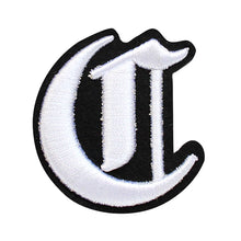 Load image into Gallery viewer, 3D Old English Roman Font Alphabets A To Z Size 2 Inches White Embroidery Patch