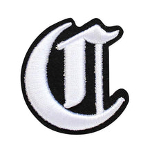 Load image into Gallery viewer, 3D Old English Roman Font Alphabets A To Z Size 3 Inches White Embroidery Patch
