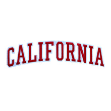 Load image into Gallery viewer, Varsity State Name California in Multicolor Embroidery Patch