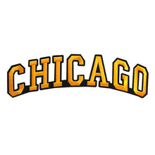 Load image into Gallery viewer, Varsity City Name Chicago in Multicolor Embroidery Patch