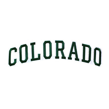 Load image into Gallery viewer, Varsity State Name Colorado in Multicolor Embroidery Patch