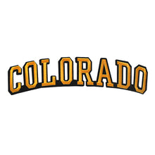 Load image into Gallery viewer, Varsity State Name Colorado in Multicolor Embroidery Patch