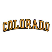 Load image into Gallery viewer, Varsity State Name Colorado in Multicolor Embroidery Patch
