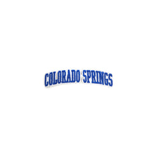 Load image into Gallery viewer, Varsity City Name Colorado Springs in Multicolor Embroidery Patch

